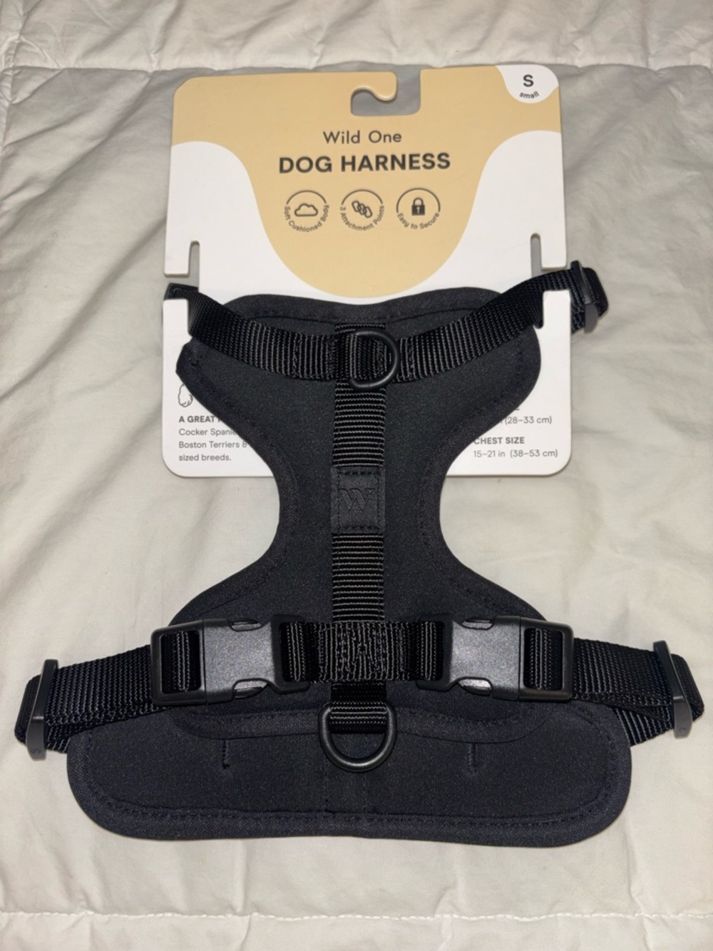 Wild One Black Dog Harness - Small